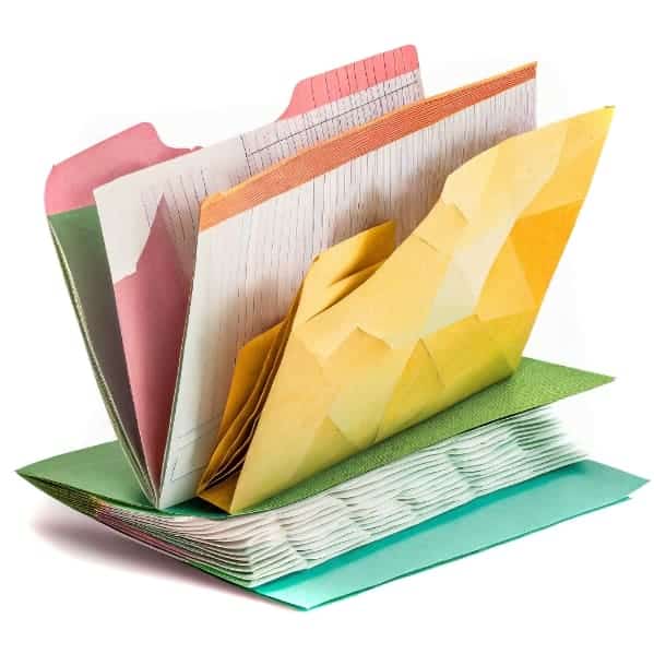 La Cart Formulari Documenti, Folder, Cartelle E Progetti Isolati Su Sfondo Bianco